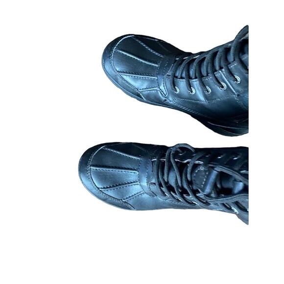 UGG 1116152K Butte II Toggle Tall Black Leather Waterproof Snow Boots Kids 4 - Picture 9 of 10